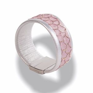 Amanda Blu Pink Leather Magnetic Bracelet NWTS